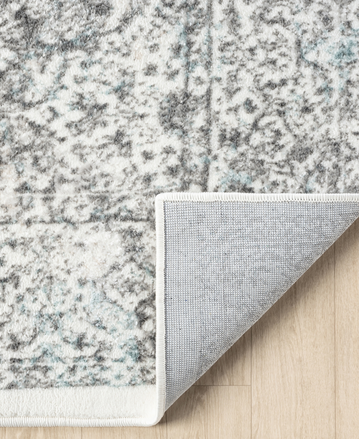 Lr Home Atlas Ant-056 2'x7' Runner Area Rug In Beige,blue