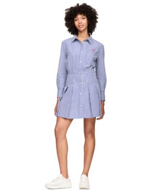Tommy Jeans - Women's Striped Poplin Shirtdress