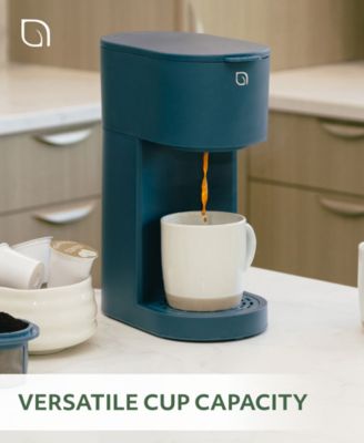 Single Serve Coffee Maker Machine for Pods & Grounds with K Cup, Self Cleaning & Small Portable Coffee Maker