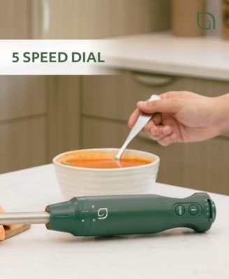 5-Speed Immersion Hand Blender with Turbo Mode - Powerful Blending for Smoothies, Soups, and Baby Food