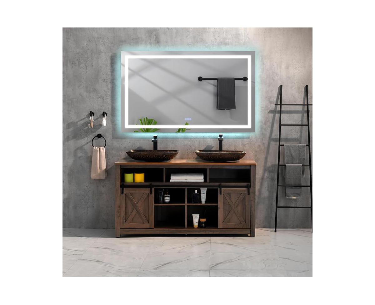 gaomon Bathroom Vanity Mirror Lighted Bathroom Mirror Led Anti-Fog Dimmable IP54 Makeup Mirror 72 x 30 InchOne Size - White