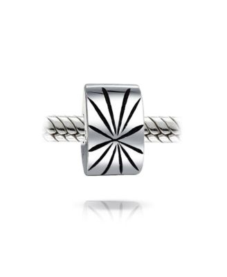 Geometric Spacer Snap Clasp Star Stopper Barrel Bead Charm .925 Sterling Silver