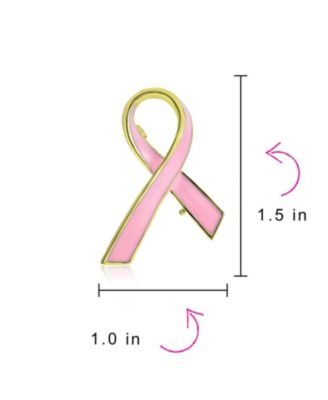 Prevention Pink Ribbon Breast Cancer Survivor Brooch Pin Enamel Silver Gold