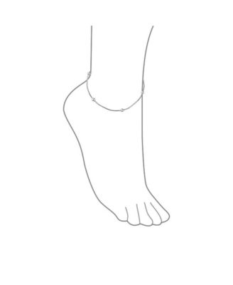 Simple Plain Ball Bead Snake Chain Anklet Ankle Bracelet .925 Sterling Silver Made In Italy 10 Inch 1.5MM Ball