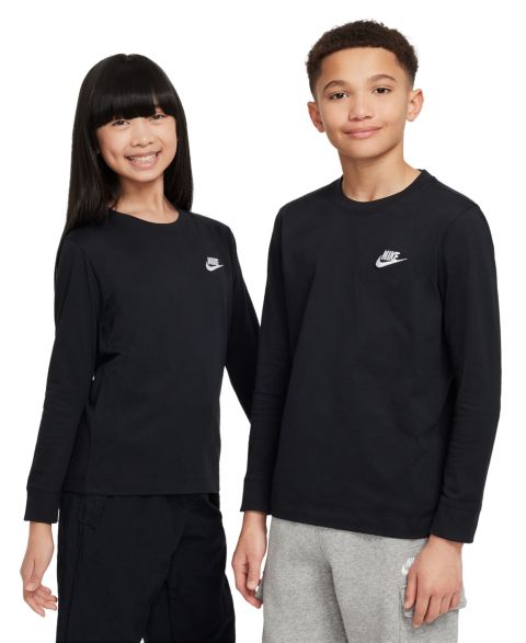 Детский лонгслив Nike Sportswear с вышитым логотипом, цвет: Чёрный