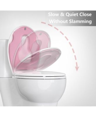 Built-In Toddler Seat Soft-Close Round Toilet Seat
