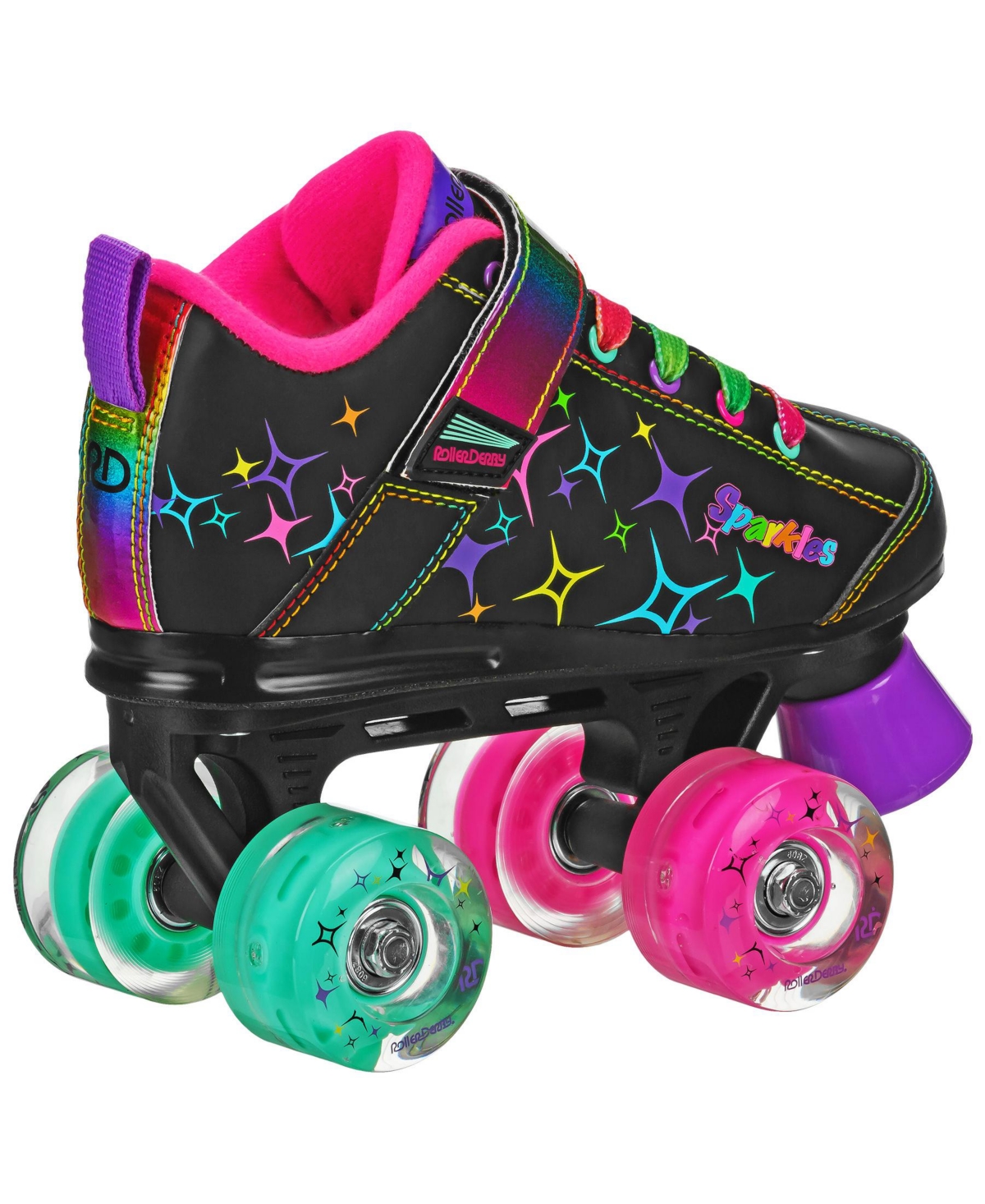Roller Derby Sparkles Girl's Lighted Roller Skates -rainbow