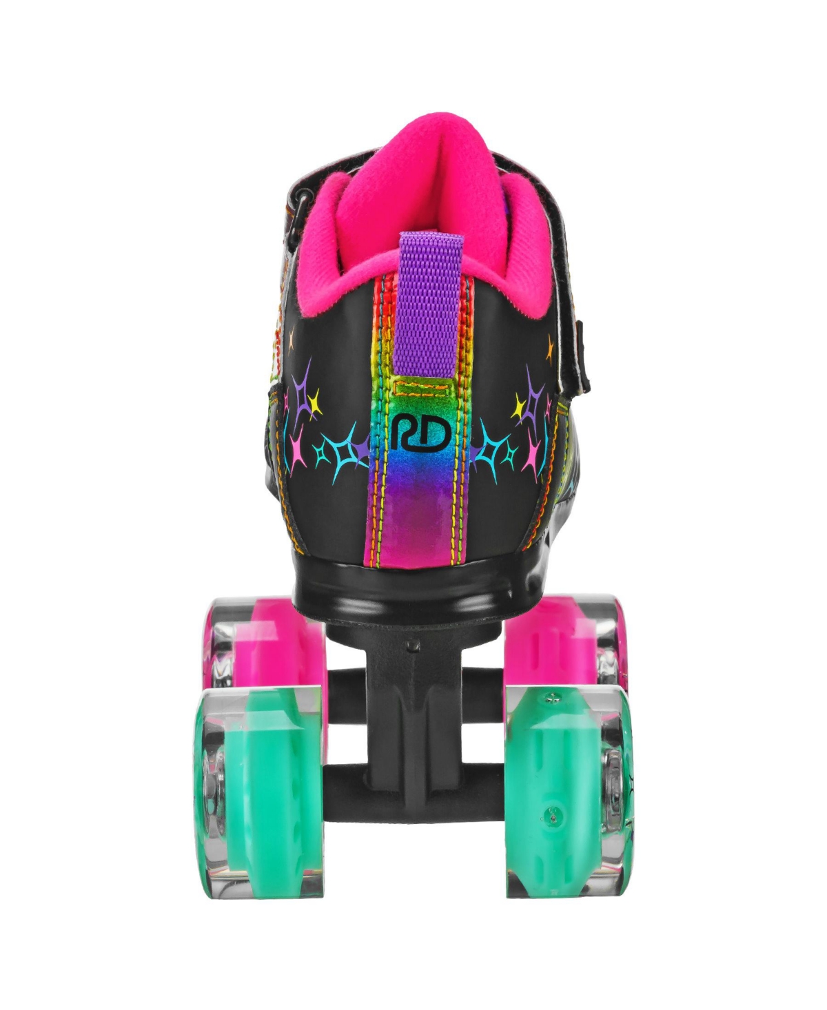 Roller Derby Sparkles Girl's Lighted Roller Skates -rainbow