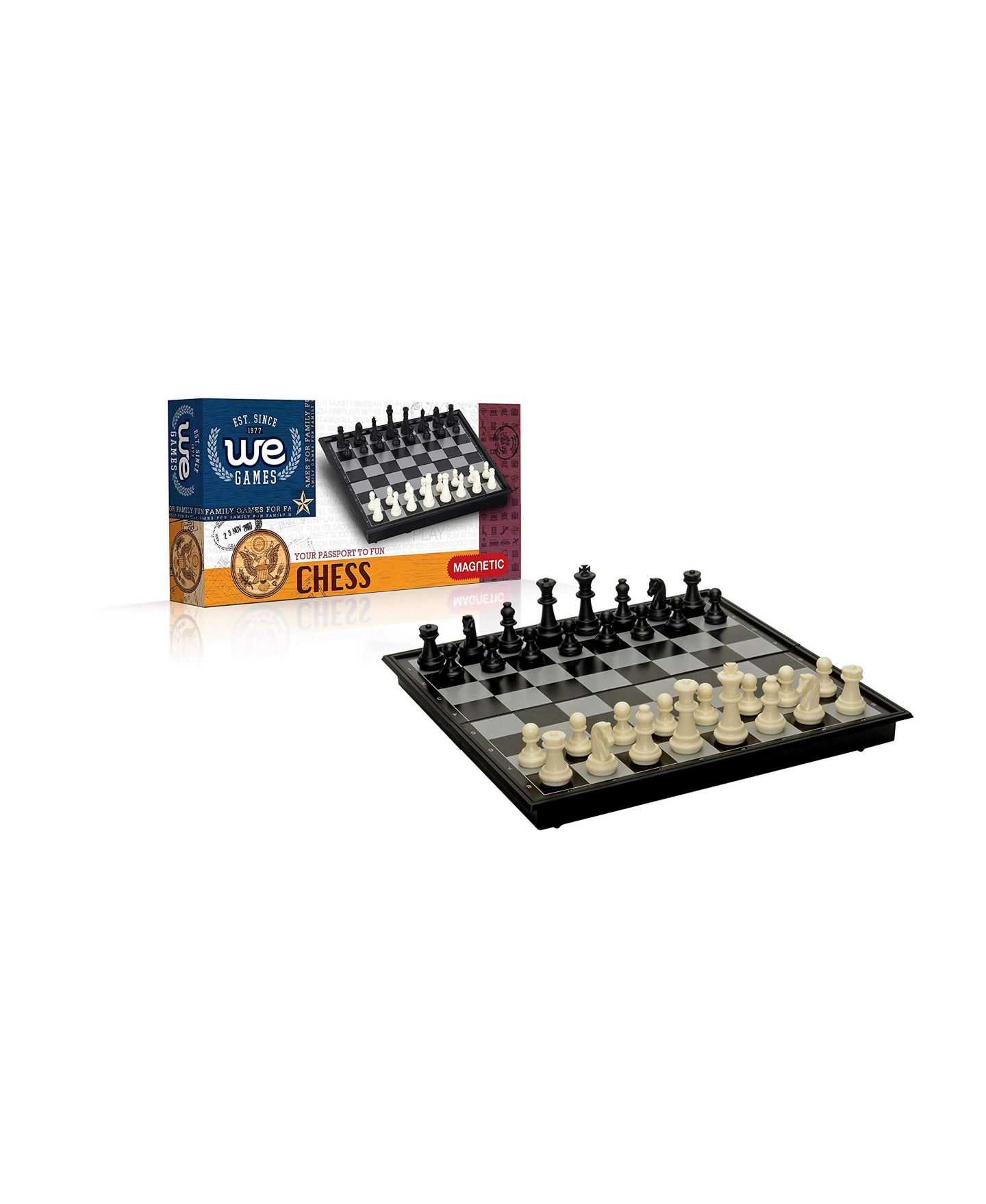 Детские игрушки WE Games Magnetic-Folding Chess Set, 32-Piece, Ages 3+ — фото 4