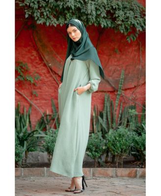Women's Mint Sheath Abaya Maxi Dress