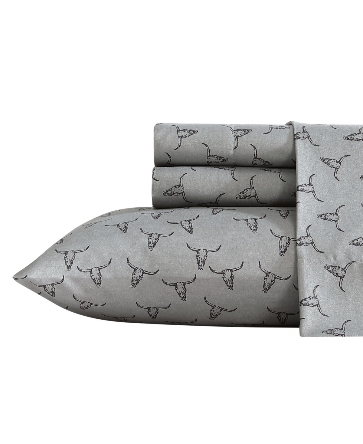 Wrangler Closeout!  Microfiber 3-pc. Sheet Set, Twin In Steer Skulls