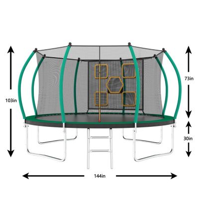 Streamdale 12FT Trampoline with Enclosure for Kids and Adults