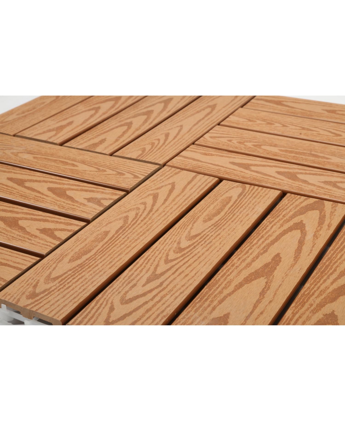 Streamdale FurniturePlastic Composite Deck Tiles Set of 20pcs, Composite Decking Resist Rust, Water, Weather, Easy to Diy & Maintain, Indoor&Out
