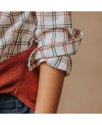 Boys Stretch Poplin Long Sleeve Button Down Shirt