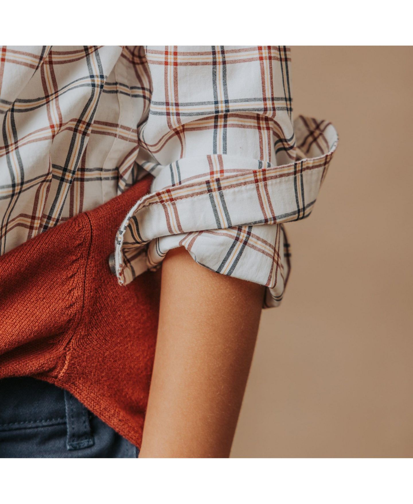 Рубашка Hope & Henry Stretch Poplin Long Sleeve Button Down Shirt для мальчиков, цвет: Клетчатый — фото 5