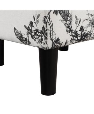 26.25" Print Canvas Churchill Accent Chair with Ottoman