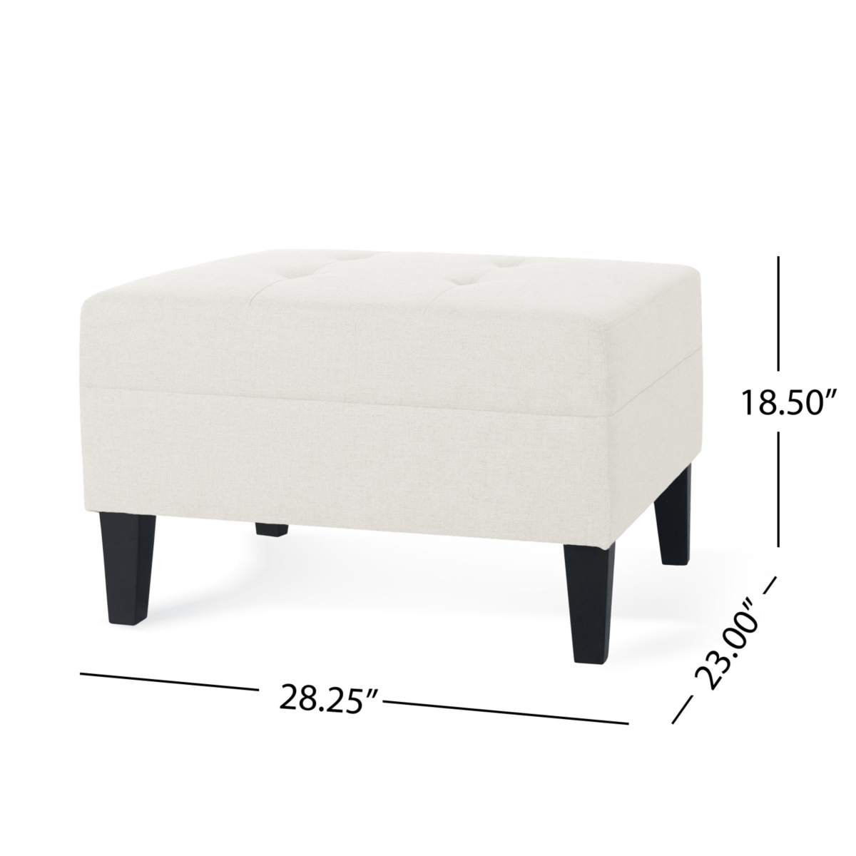Streamdale Furniture Plush Ottoman with Birch Legs for Comfort and Style