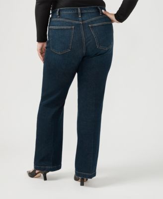 Plus Size Highly Desirable High Rise Trouser Leg Jeans