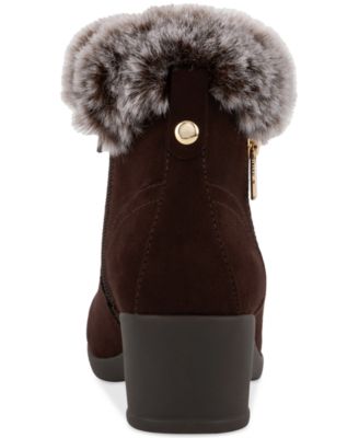 Women's Carleen Faux Fur Cozy Wedge Booties