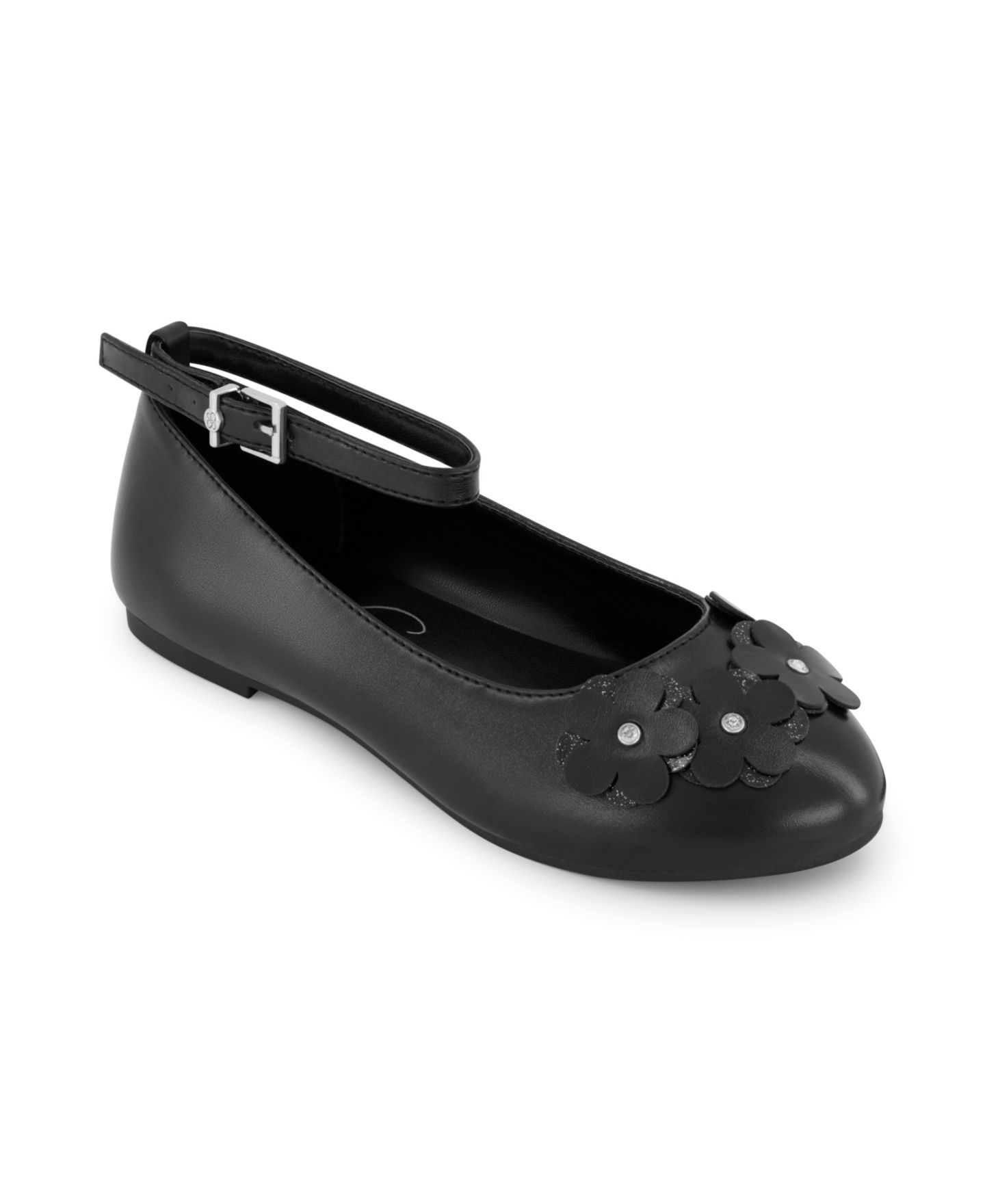 Балетки Jessica Simpson Amy Petal Ballet для девочек-малышей, цвет: Чёрный — фото 1