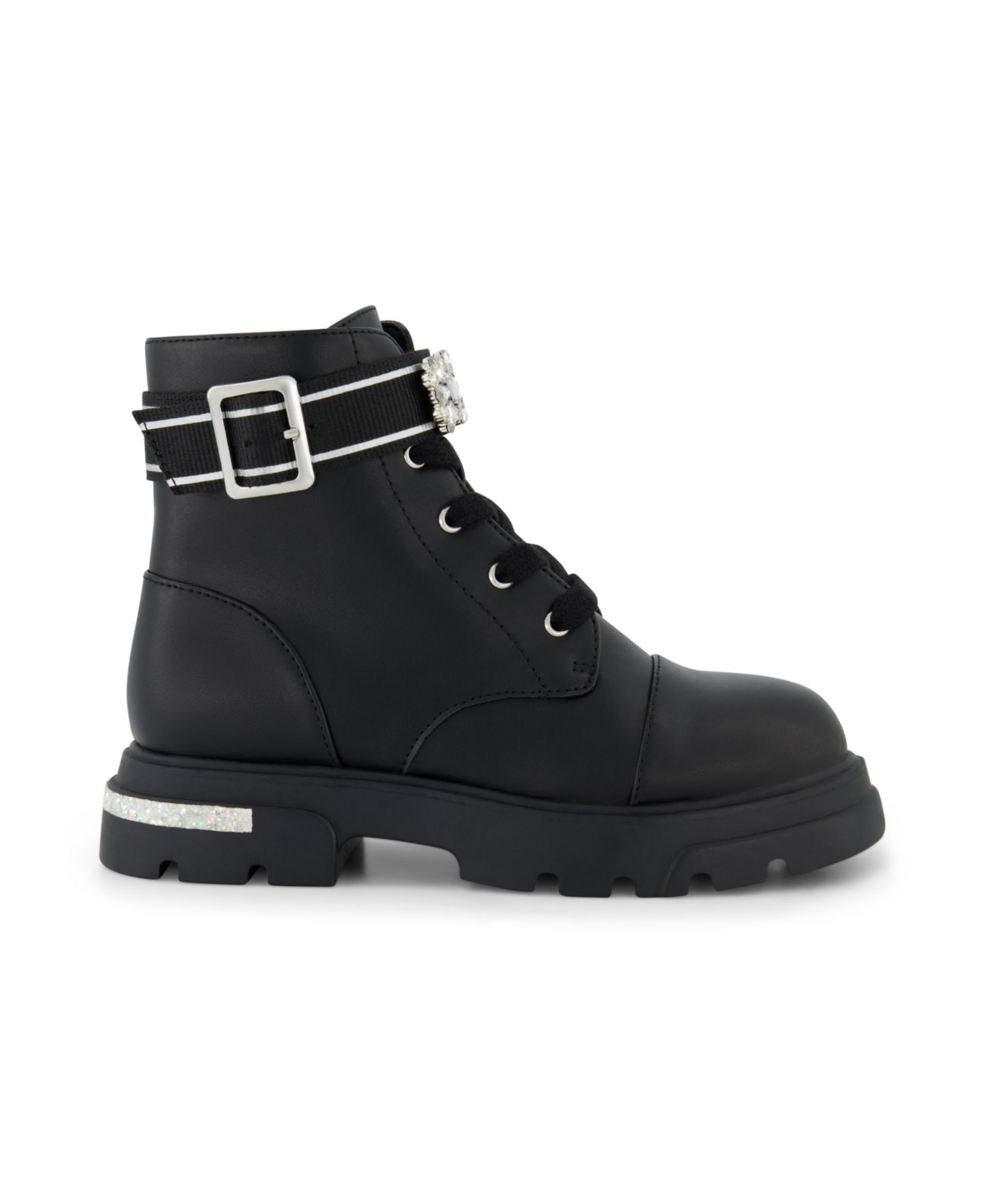 Ботинки Jessica Simpson Rosa Brooch Moto Boot для девочек, цвет: Чёрный — фото 5