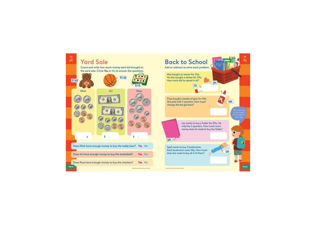 Barnes & Noble Brain Quest Math Workbook: 2nd Grade by Workman Publishing