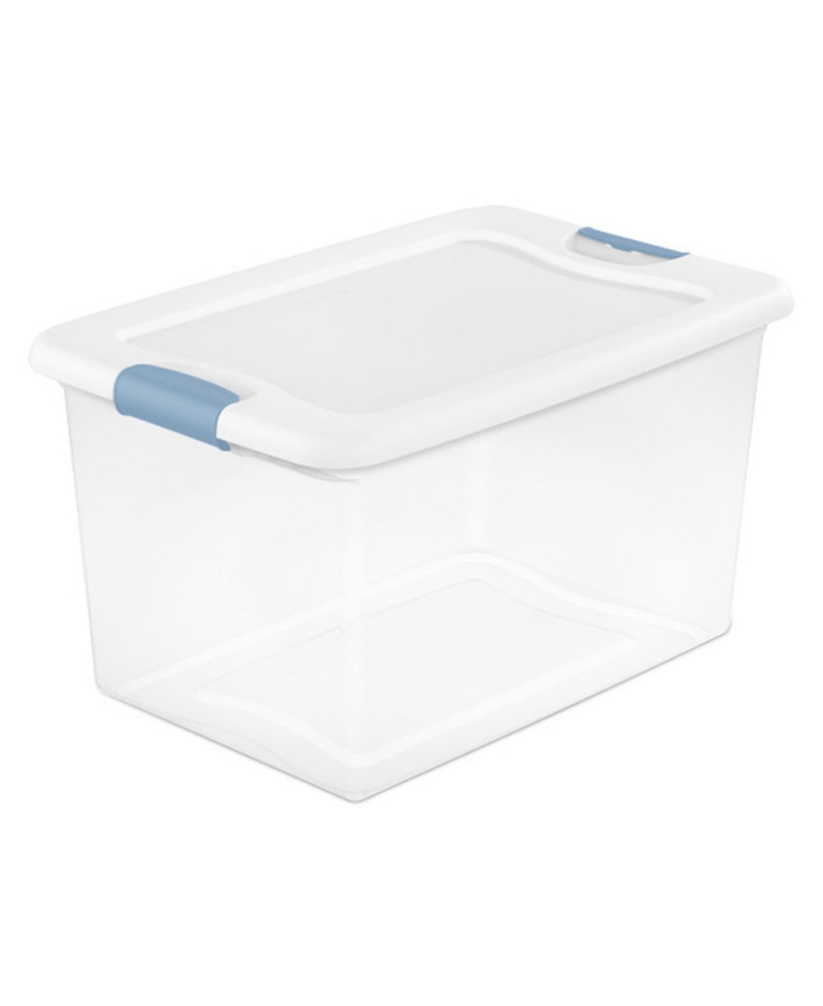 Sterilite 64 Qt Clear Plastic Stackable Storage Bin w/ White Latch Lid, 24 Pack - Clear