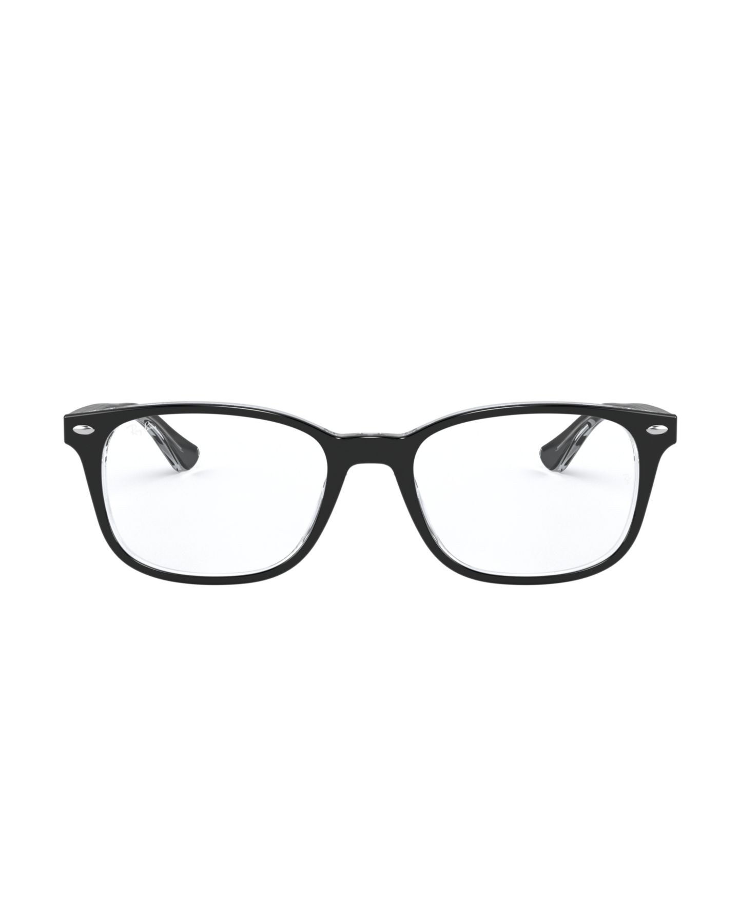 Очки Ray-Ban Unisex Square Plastic RB5375 Optics Eyeglasses, цвет: Чёрный прозрачный — фото 3