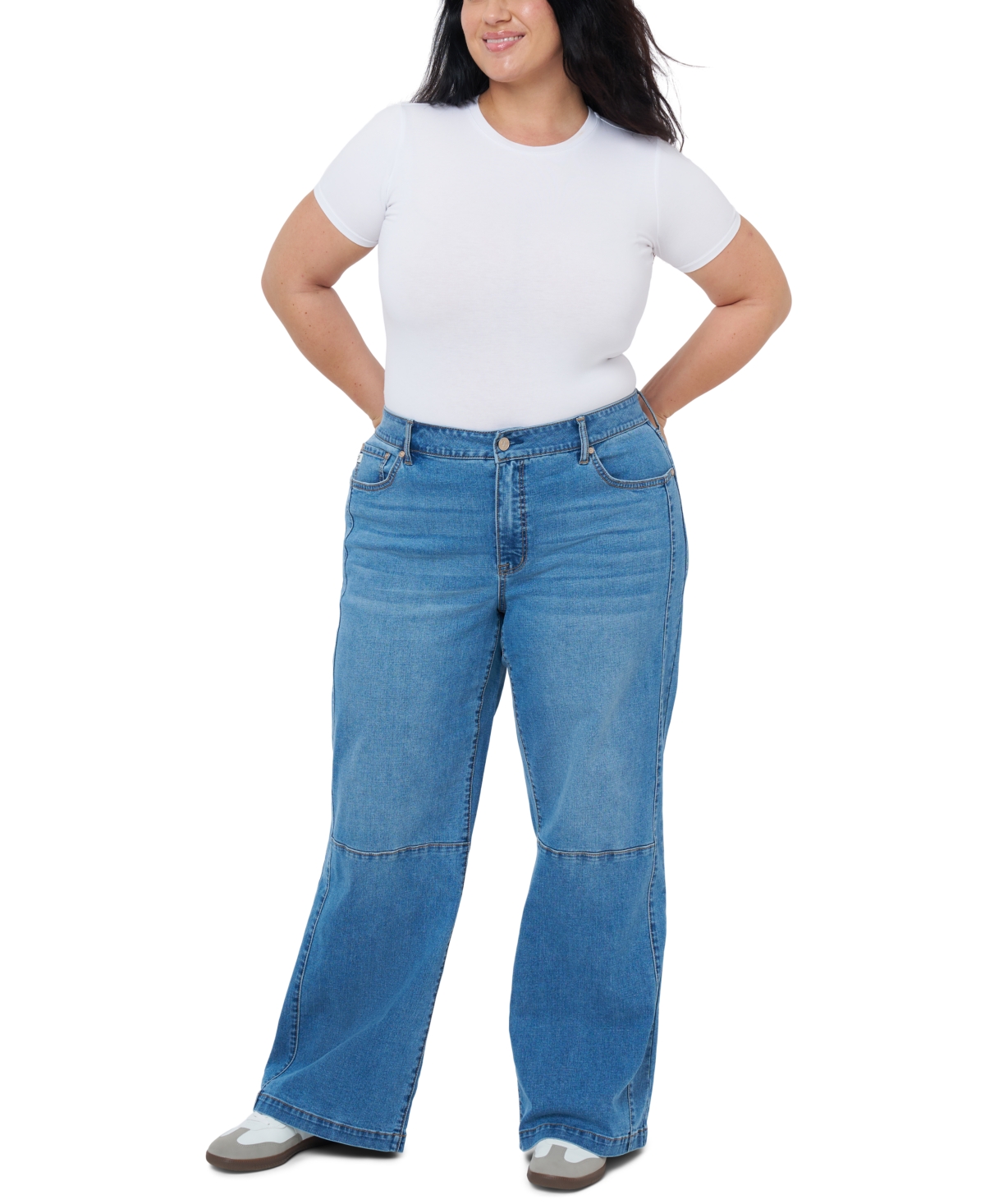 Seven7 Plus Size High Rise Wide Leg Jeans In Nebula