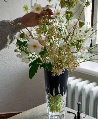 Lismore Black Vase 12"