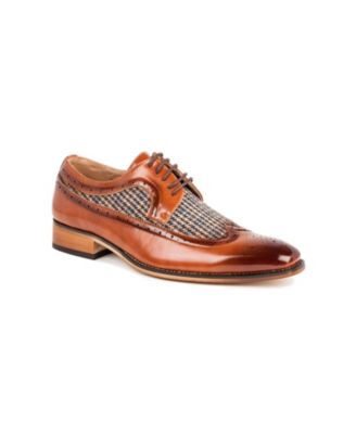 Men's Wing Tip Brogue Two Tone Shoes