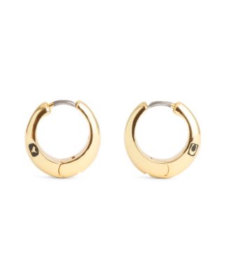 COACH Signature Hallmark Tubular Huggies Earrings - Macy's