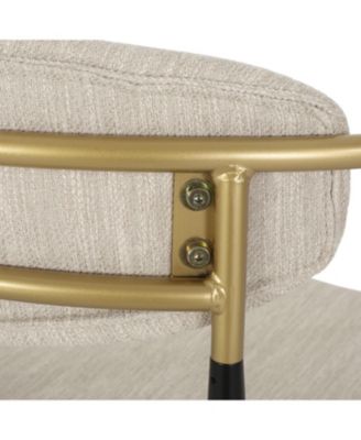 Streamdale Modern Iron and Fabric Barstools