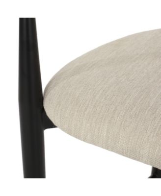 Streamdale Modern Iron and Fabric Barstools