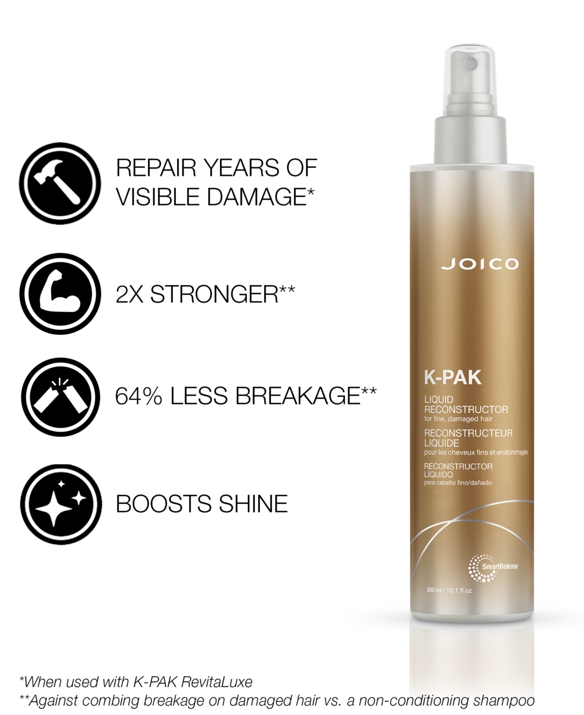 Joico K-pak Liquid Reconstructor Deep-penetrating Treatment, 10.1 Oz. In No Color