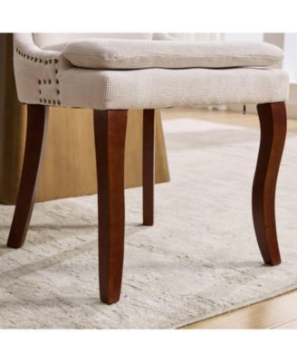  Modern Chenille Dining Chairs, Set of 2