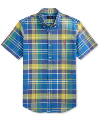 Men's Classic-Fit Plaid Oxford Camp Workshirt
