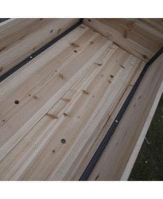 Streamdale 45" Iron-Wood Raised Garden Beds w/ Storage