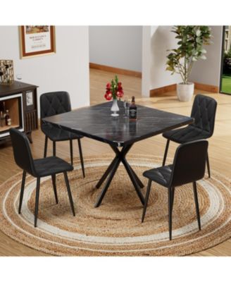 Streamdale Modern PU Cushion Dining Chairs (Set of 4)