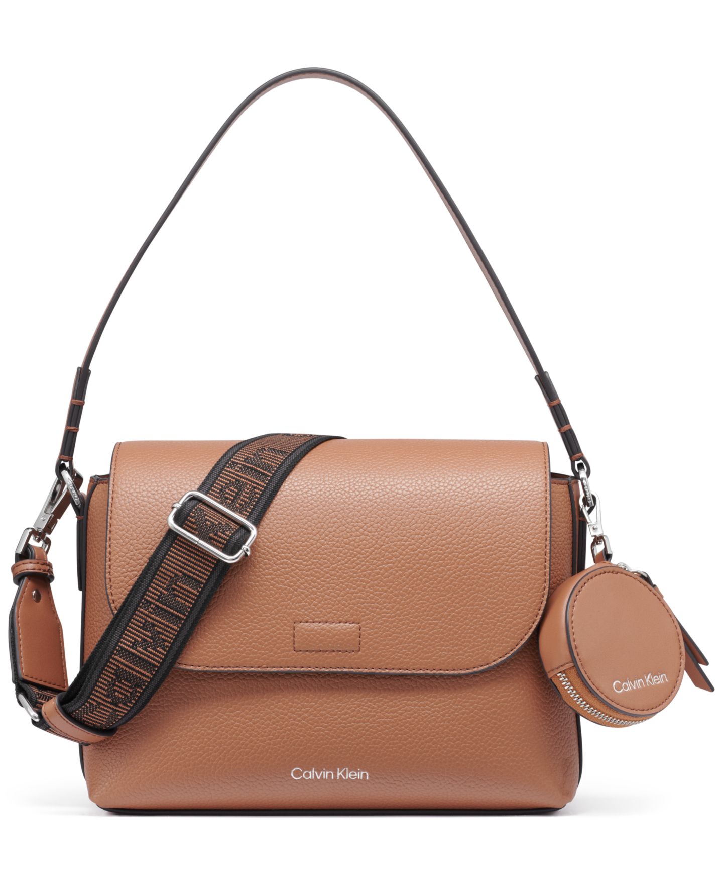 Женская сумка Calvin Klein Millie Convertible Shoulder, цвет: Чёрный / Серебряный — фото 6