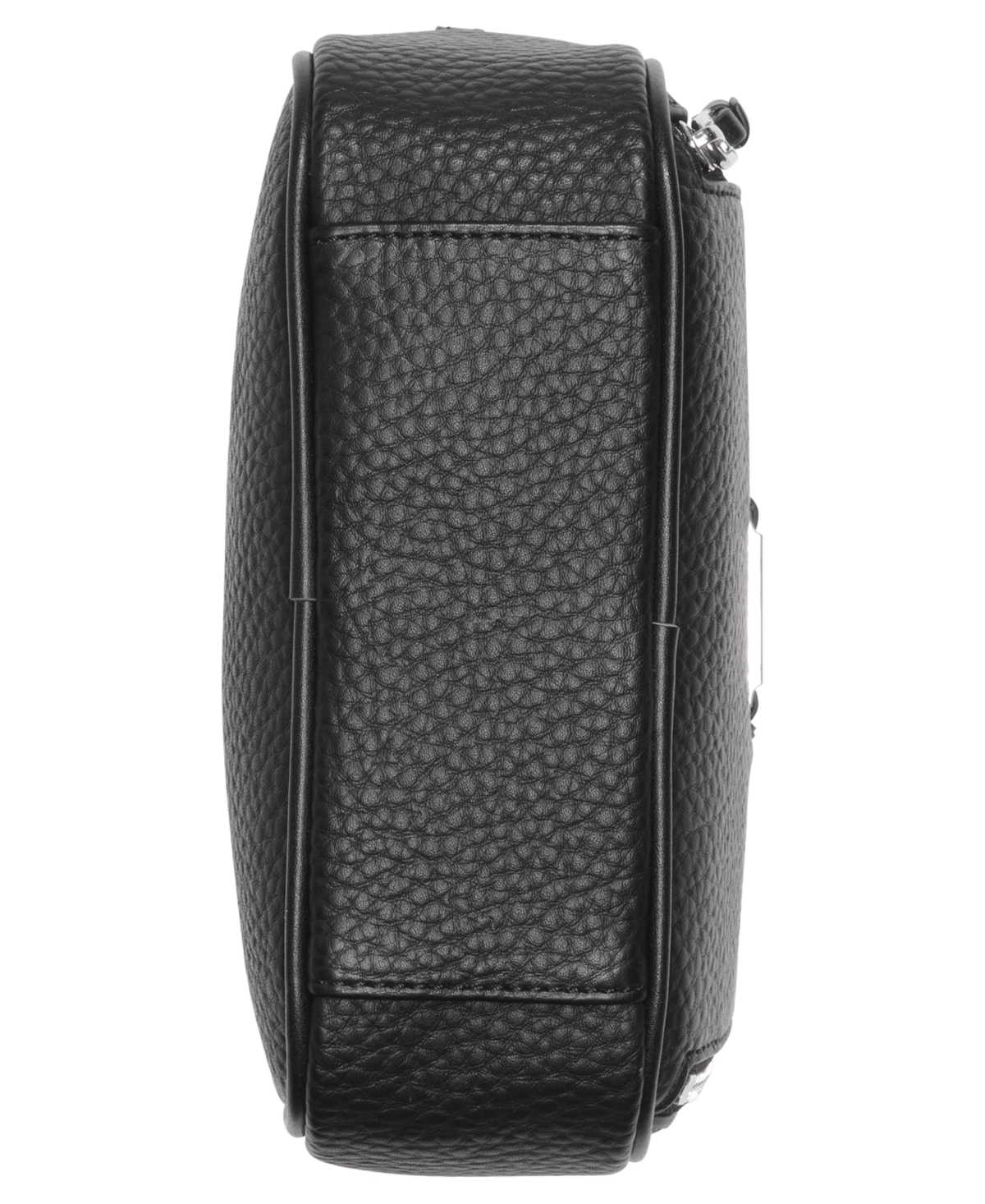 Calvin Klein Zulle Top Zipper Camera Bag With Signature Hang Off In Black,silver