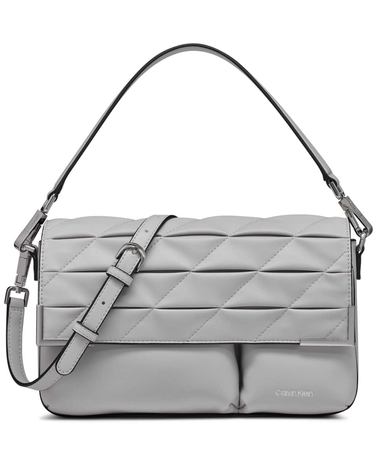 Mica Flap Convertible Shoulder Bag In Dove Gray
