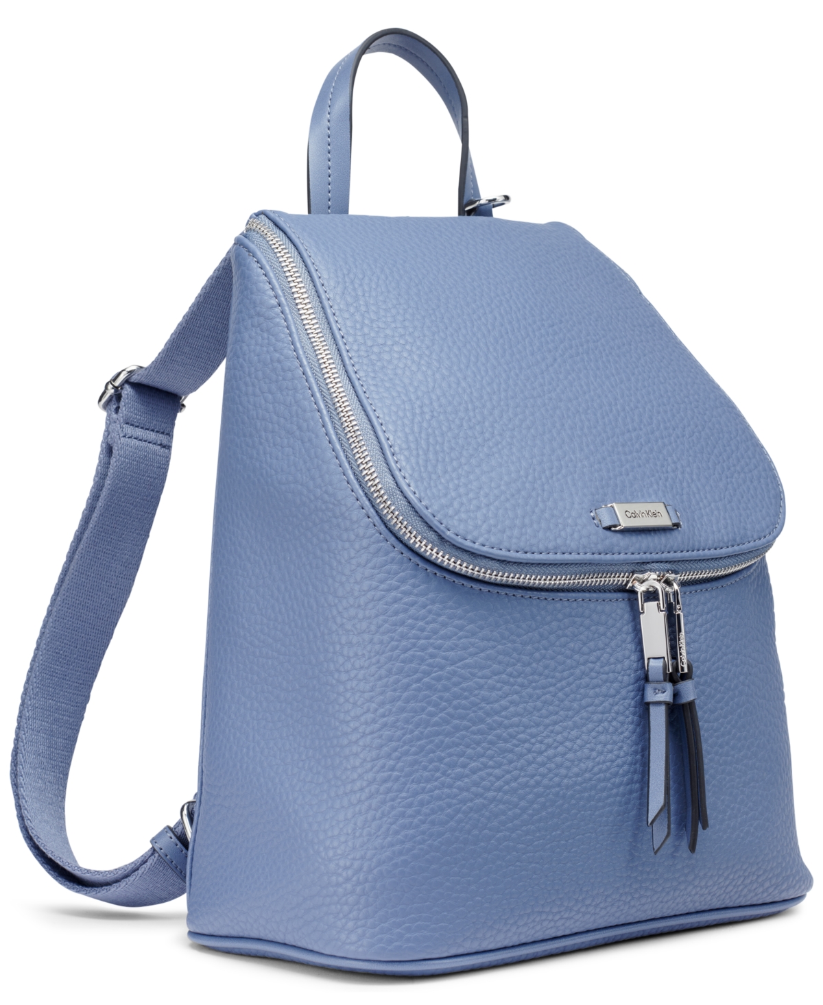 Calvin Klein Zulle Zip-around Backpack With Signature Hang Off In Blue Multi