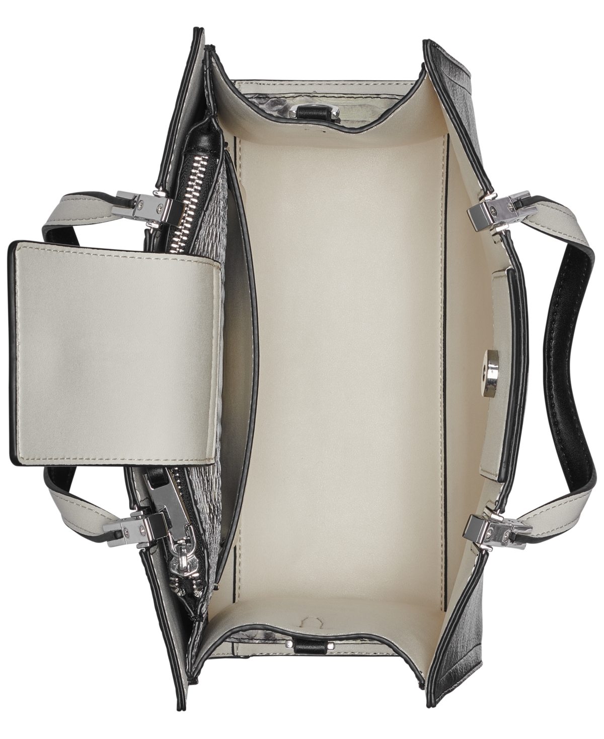 CALVIN KLEIN VERNE MIXED MATERIAL CONVERTIBLE SATCHEL 