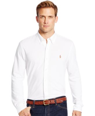 polo ralph lauren men's knit oxford shirt