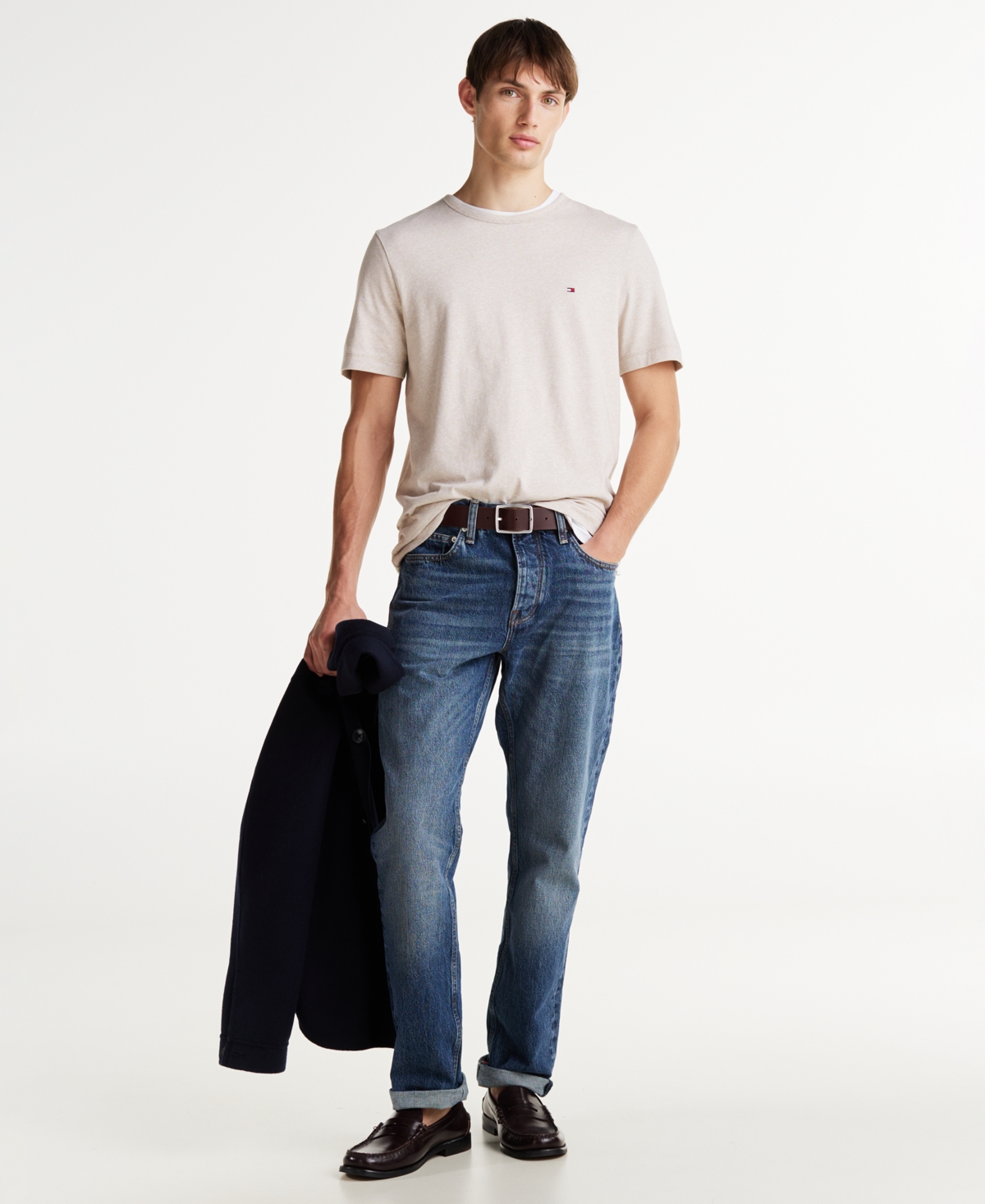 Tommy Hilfiger Men's Cotton Linen T-Shirt