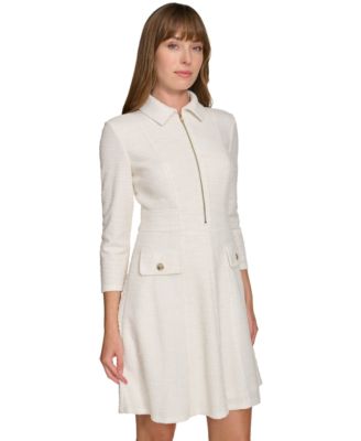 Petite Sparkle Boucl&eacute; Shift Dress