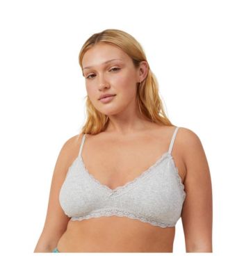 Women's Cotton Lace Triangle Padded Bralette