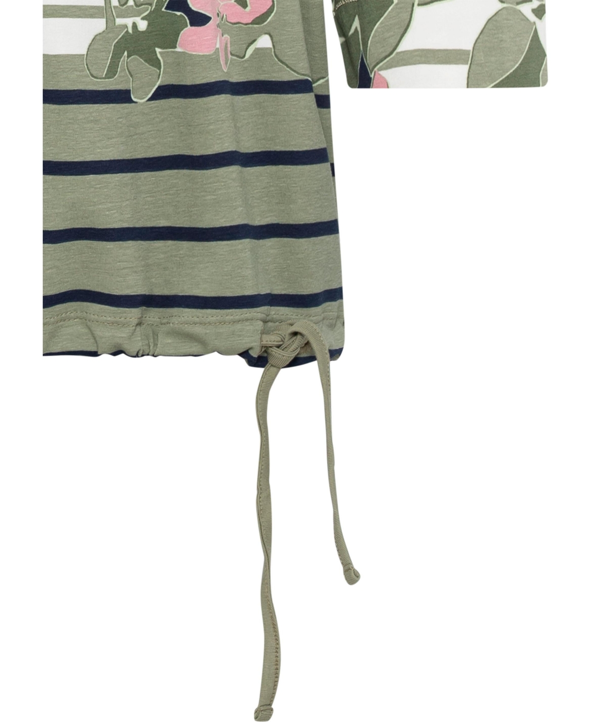 Olsen Women's Cotton Blend Multi-Print T-Shirt