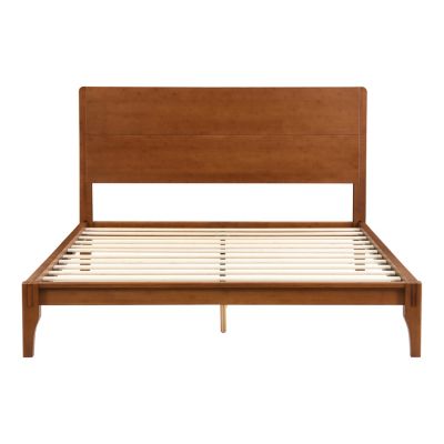 Streamdale Mid-Century Queen Platform Bed with Bamboo Wood